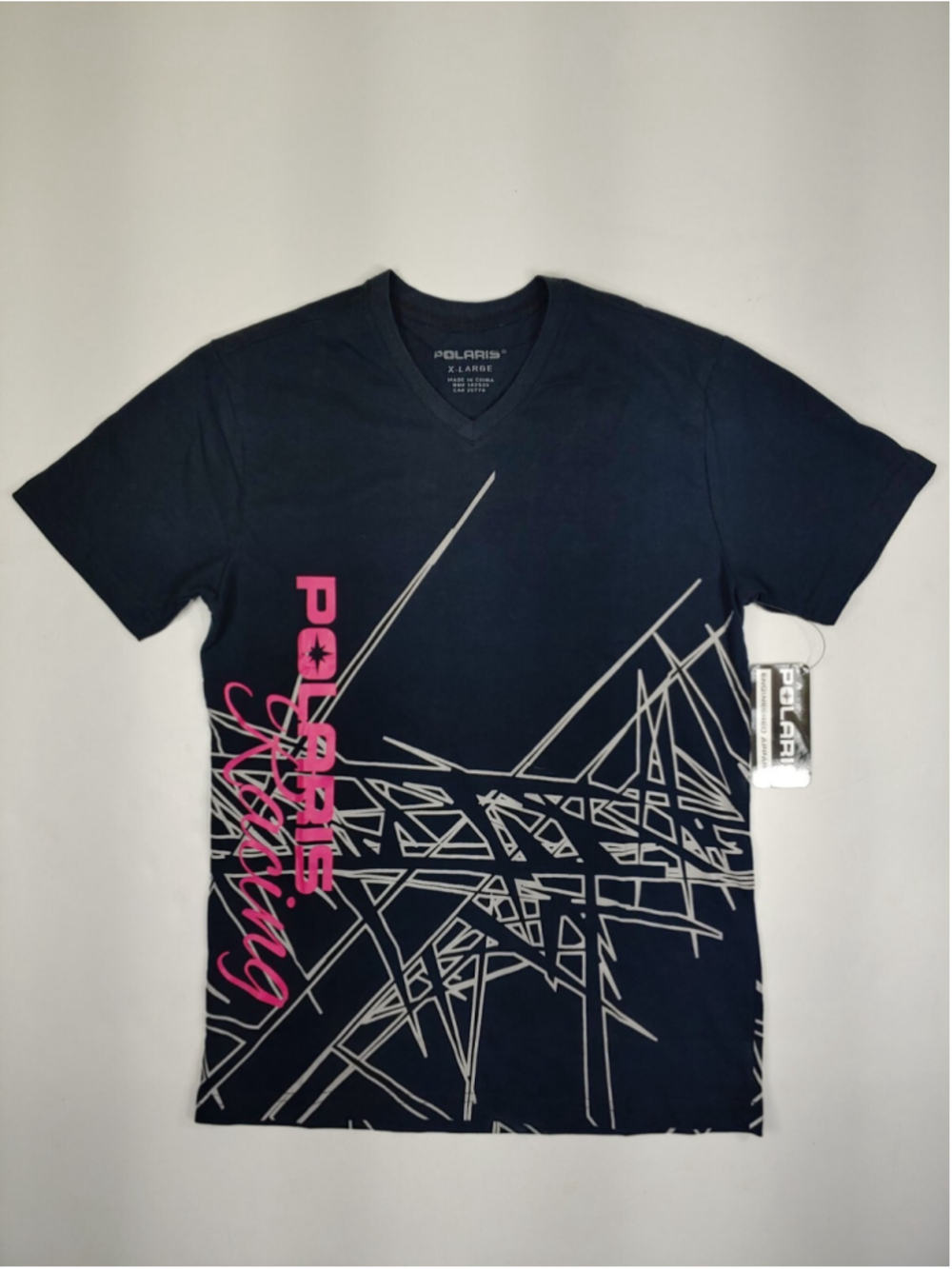NEW Polaris Racing Youth Race Shirt Short Sleeve V Neck Casual Soft T-Shirt XL